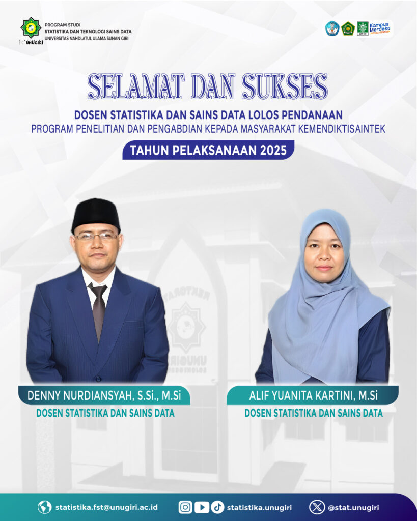Dosen Statistika dan Sains Data Lolos Pendanaan Program Penelitian dan Pengabdian Kepada Masyarakat Kemendiktisaintek Tahun 2025